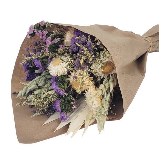 Purple Strawflower Friendship Floral Bouquet #209