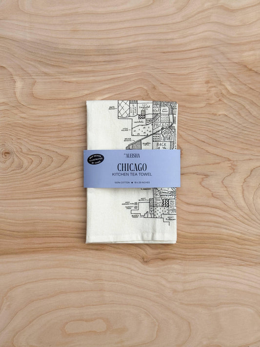 Chicago Map Tea Towel - Marcel’s Culinary Experience