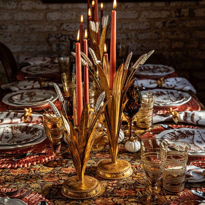 Juliska Forest Walk Wheat Candlestick 13" - Gold - Marcel’s Culinary Experience