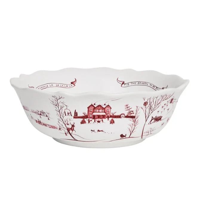 Juliska Country Estate Winter Frolic 11" Serving Bowl - Ruby - Marcel’s Culinary Experience