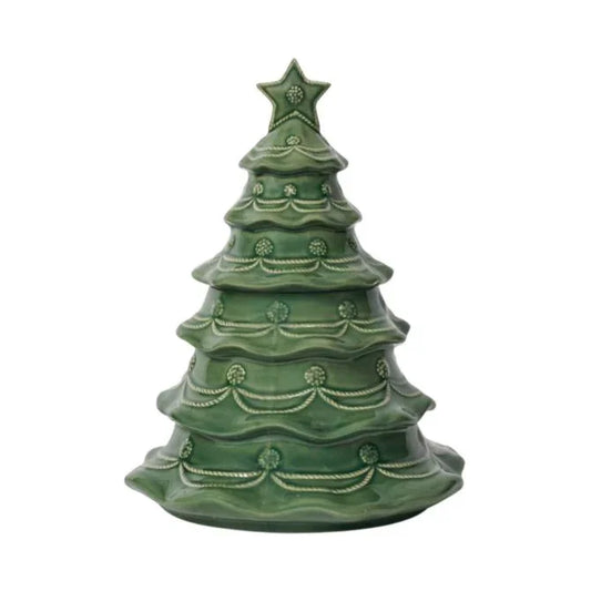 Juliska Berry & Thread Christmas Tree Cookie Jar with Lid - Basil - Marcel’s Culinary Experience