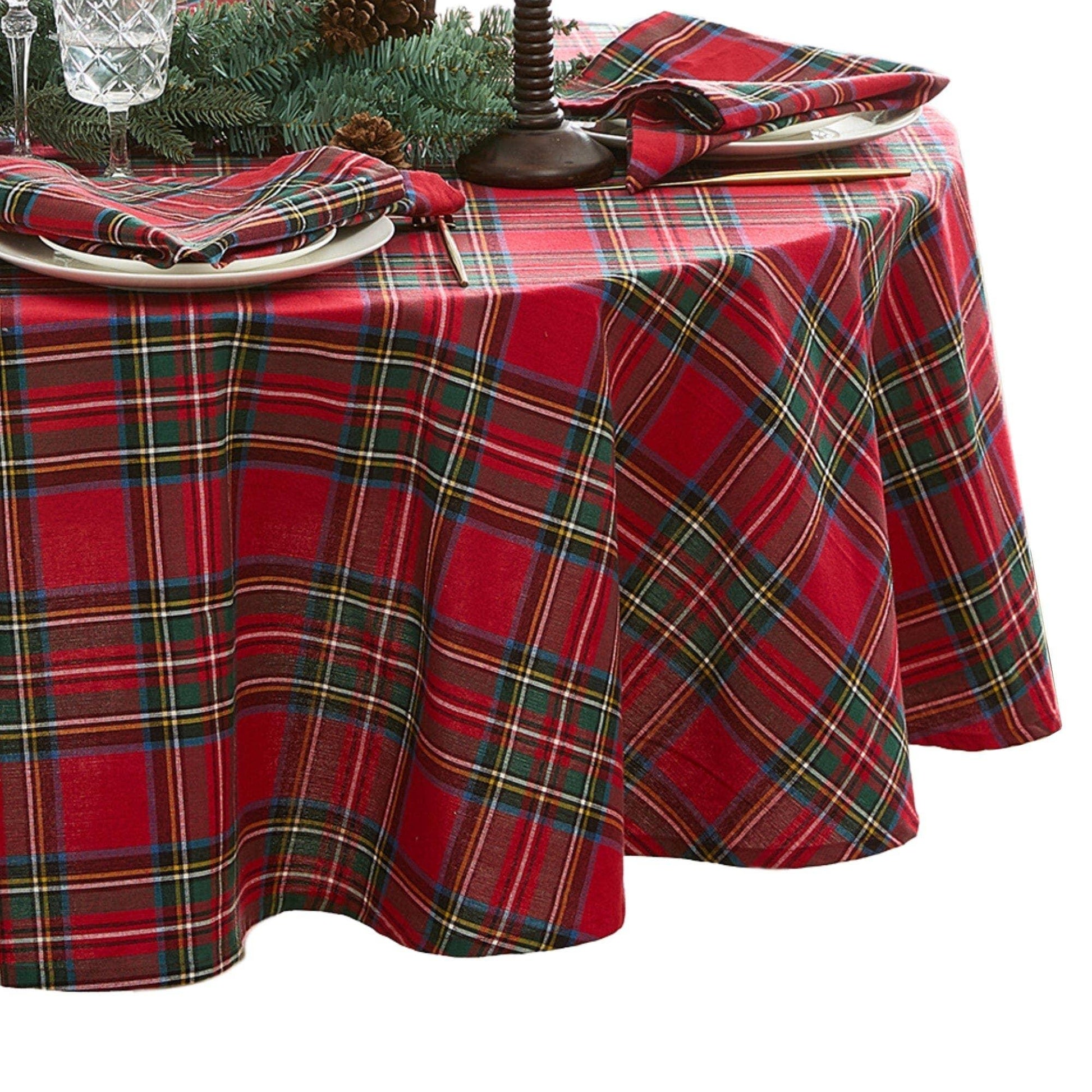 Stowe Tartan Holiday Plaid Cotton Christmas Tablecloth - Marcel’s Culinary Experience