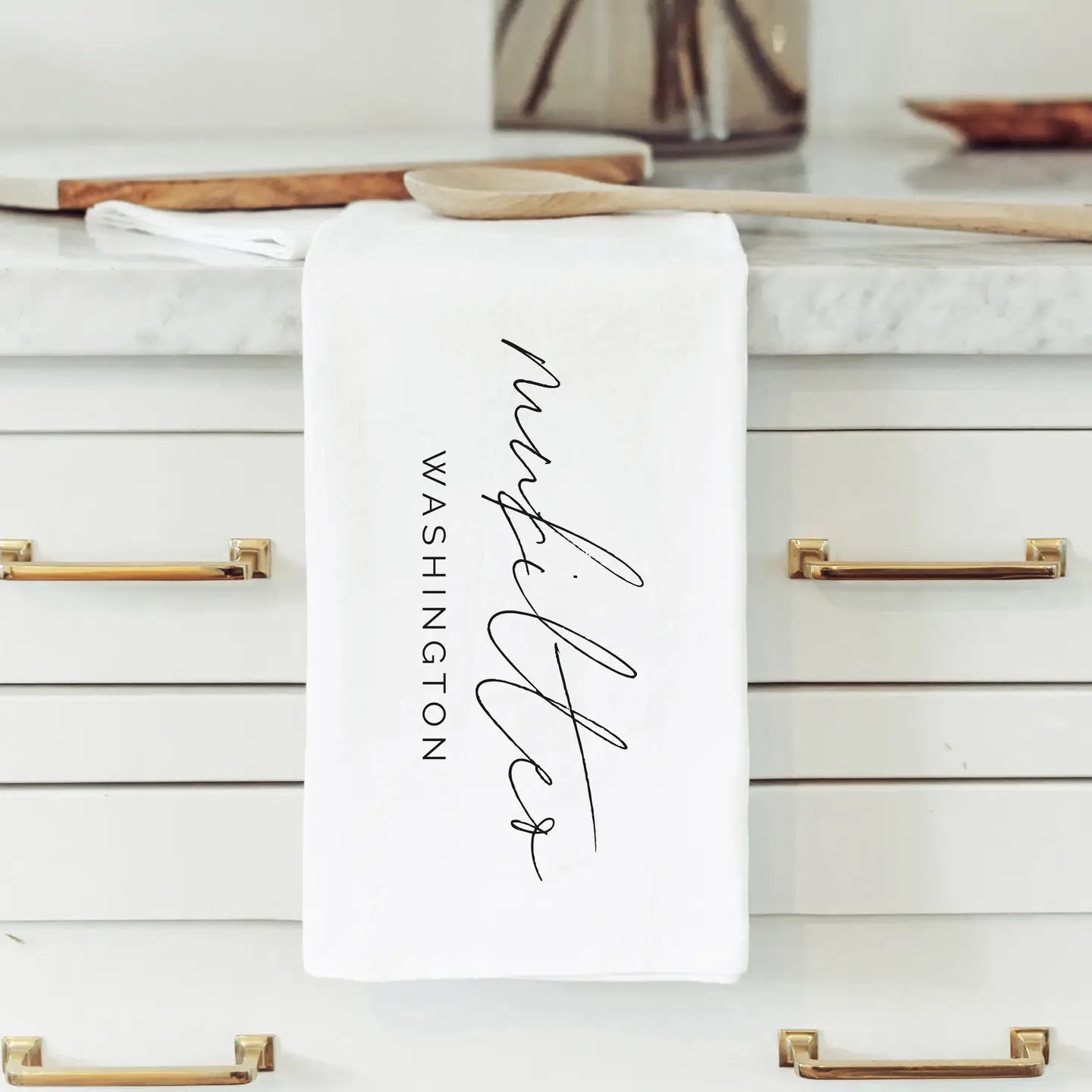 Glen Ellyn Custom City Tea Towel - Stonewashed Cotton