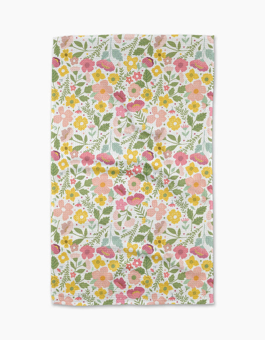 Geometry Blooming Days Tea Towel