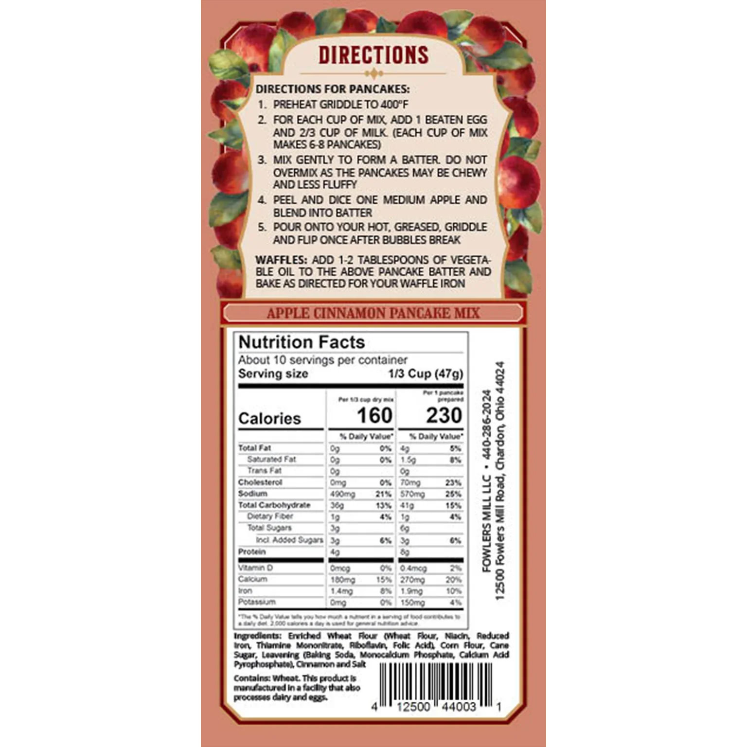 Apple Cinnamon Pancake Mix - Marcel’s Culinary Experience