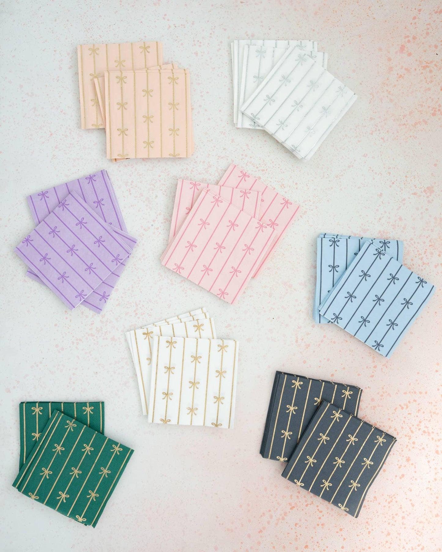 PETAL PINK SIGNATURE BOW SMALL NAPKINS - Marcel’s Culinary Experience