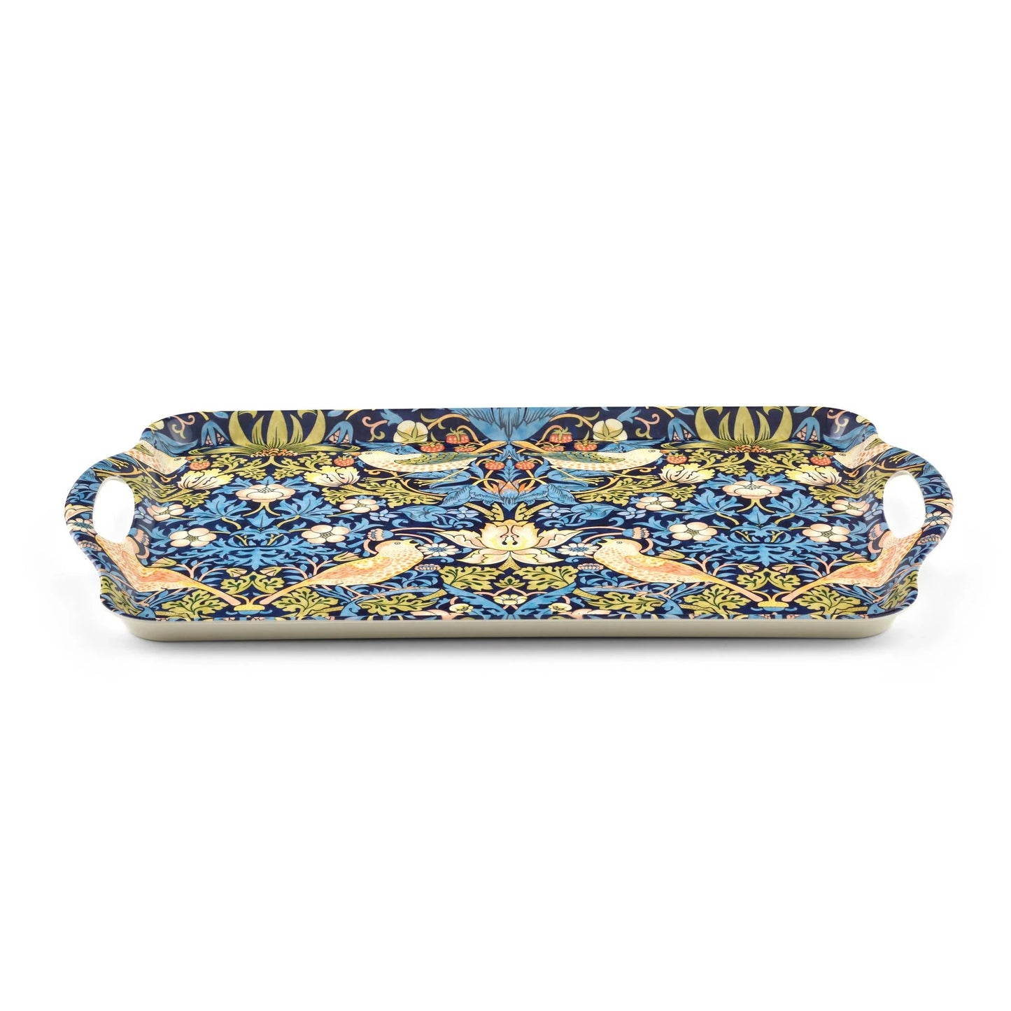 Strawberry Thief Blue by Morris & Co Lg Melamine Tray