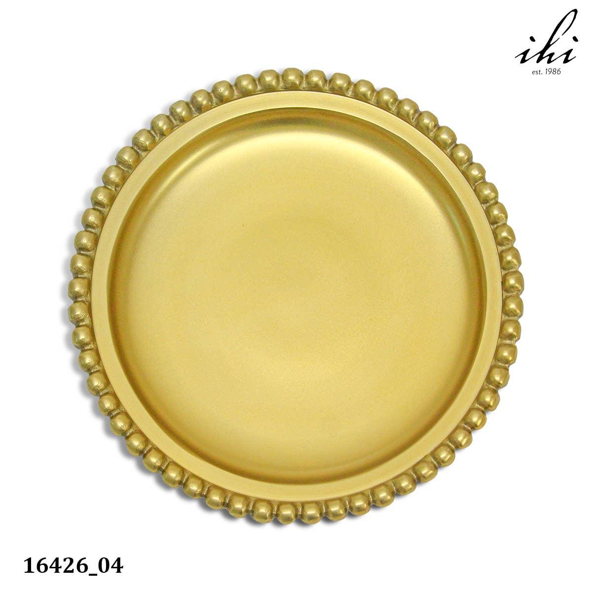 GOLD BEAD ROUND TRAY - Marcel’s Culinary Experience
