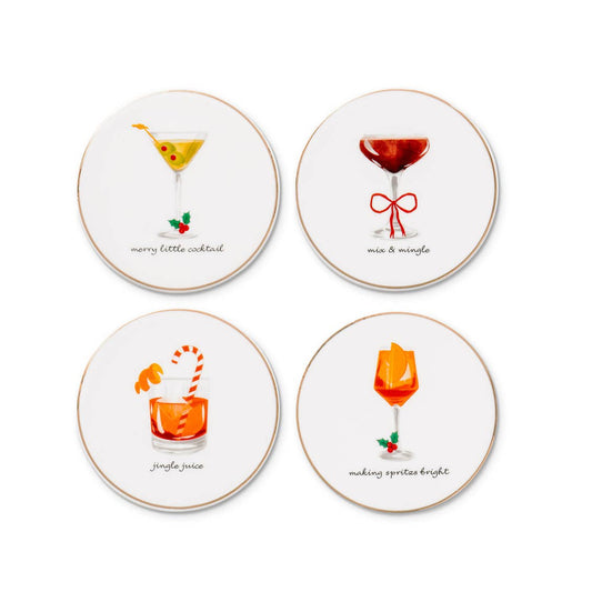 Holiday Cheers Set of 4 Coasters