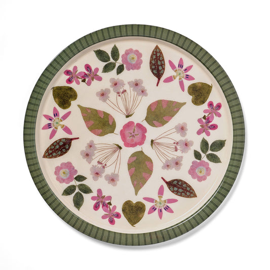 The Living Herbarium Large Round Enamel Serving Tray