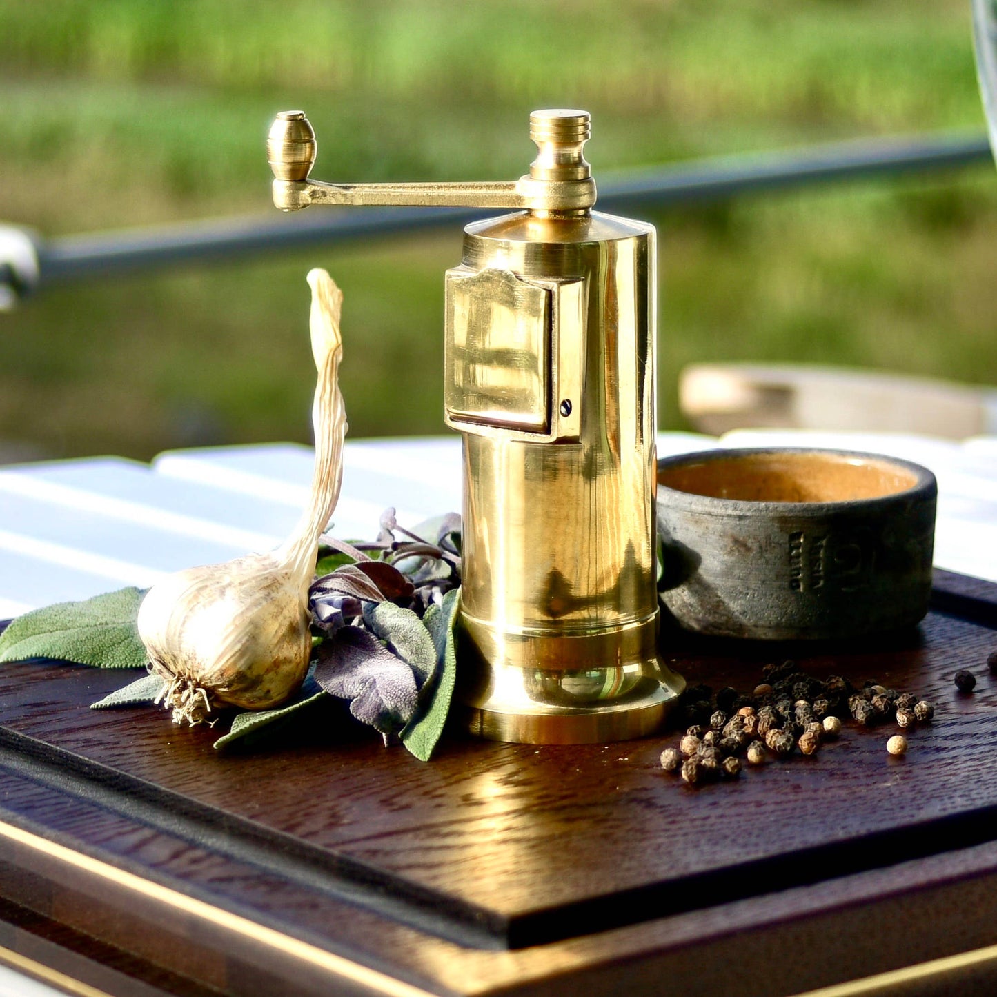 Chefs Mate Brass Pepper Grinder