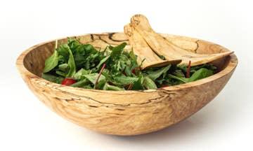 Peterman's 13" SPALTED MAPLE ROUND BOWL - Marcel’s Culinary Experience