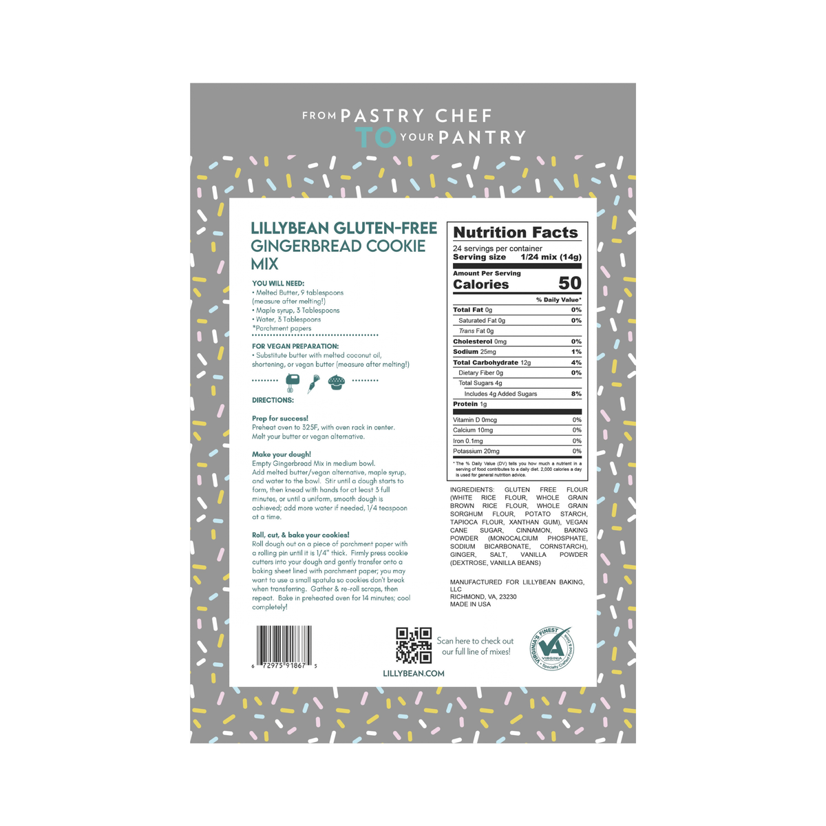 LillyBean Gingerbread Cookie Mix