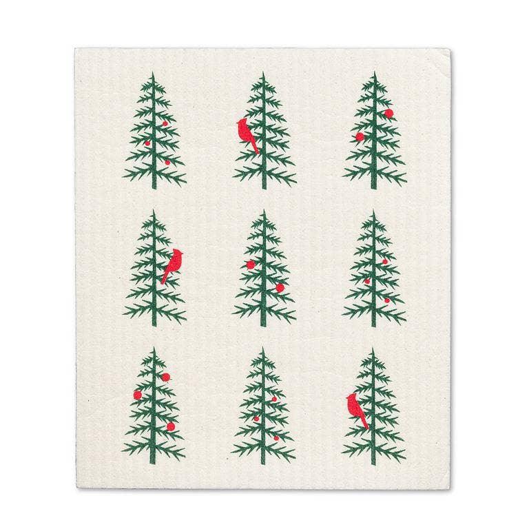 Set of 2 Cardinals in Tree Dishcloths-6.5x8"L - Marcel’s Culinary Experience