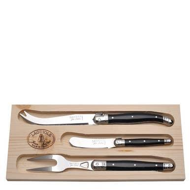 Jean Dubost 3pc Cheese Set with Black Handles - Marcel’s Culinary Experience