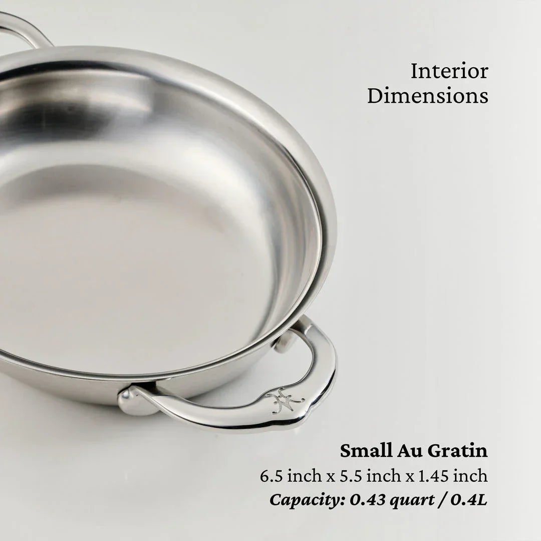 Hestan Provisions Stainless-Steel Small Oval Gratins Set of Two - Marcel’s Culinary Experience