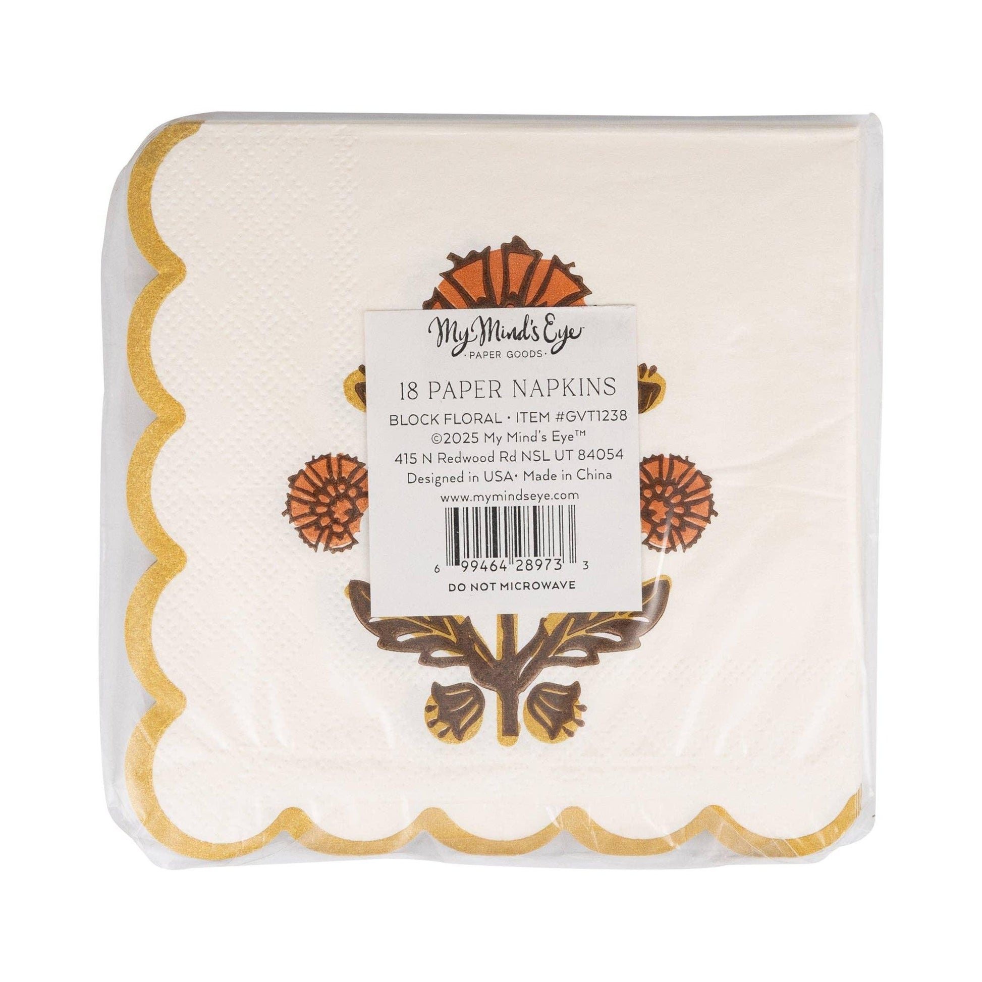 Give Thanks Floral Cocktail Napkin - Marcel’s Culinary Experience