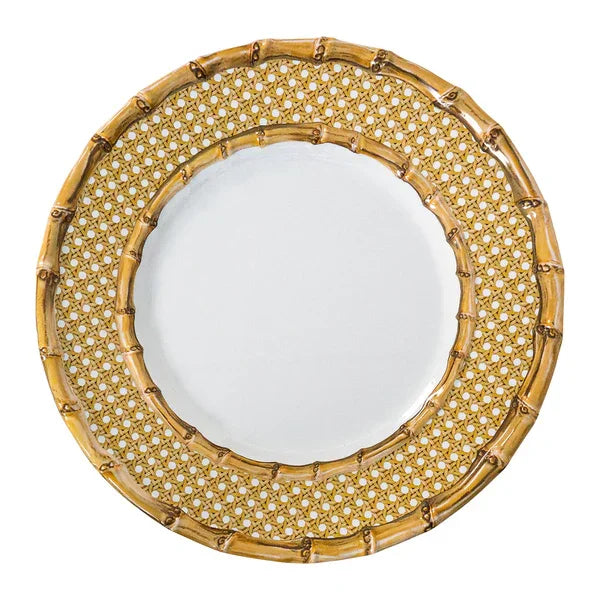 JULISKA Bamboo Caning Melamine Dinner Plate - Natural - Marcel’s Culinary Experience