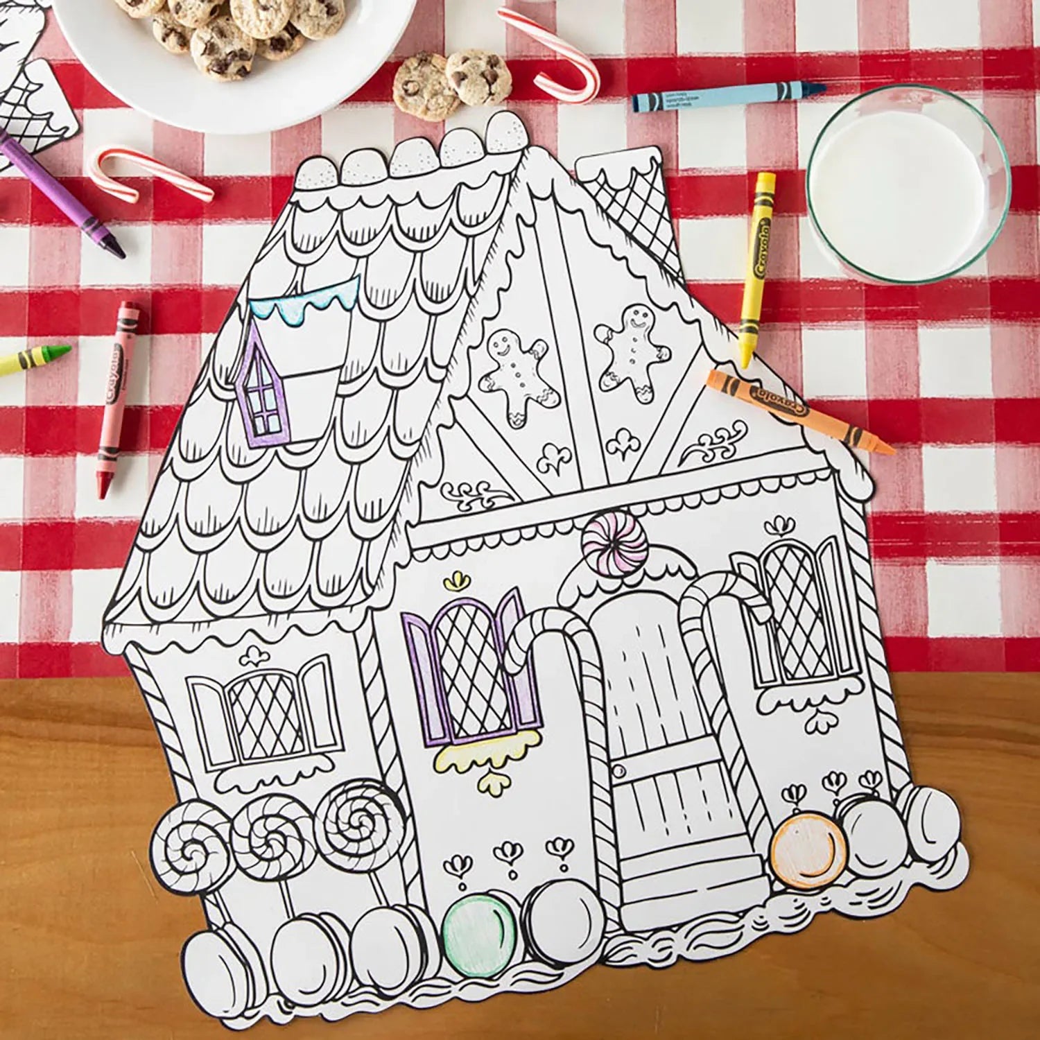 Hester & Cook Gingerbread House Color-In Placemats - Marcel’s Culinary Experience