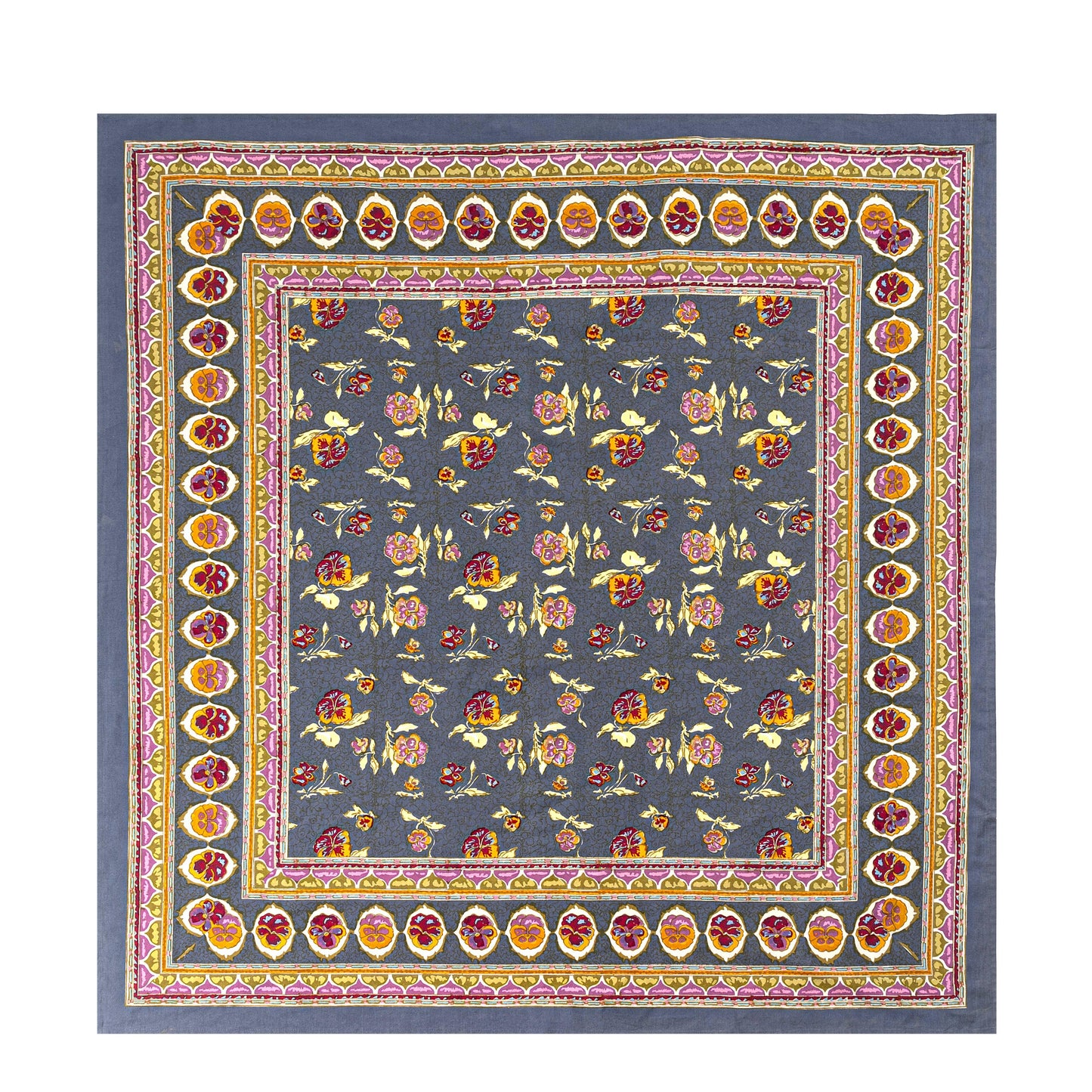 Couleur Nature Pansy Red & Grey | Tablecloths - Marcel’s Culinary Experience