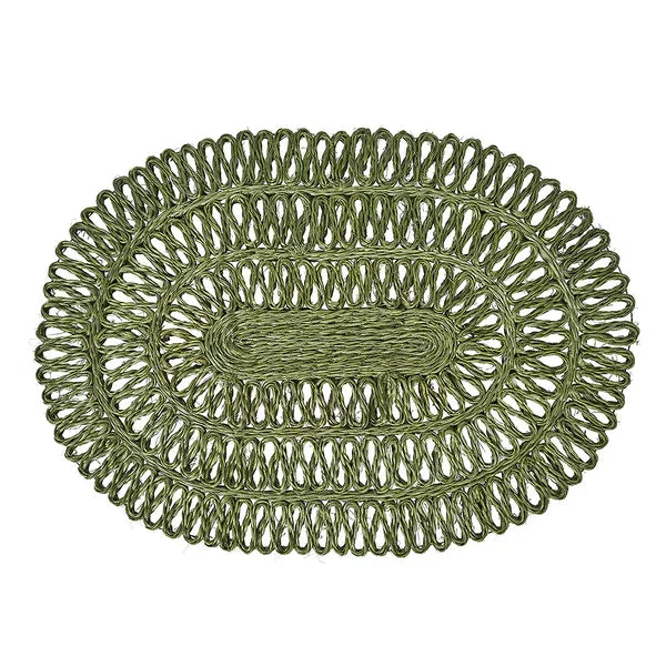 Juliska Straw Loop Oval Placemat Seagrass - Marcel’s Culinary Experience