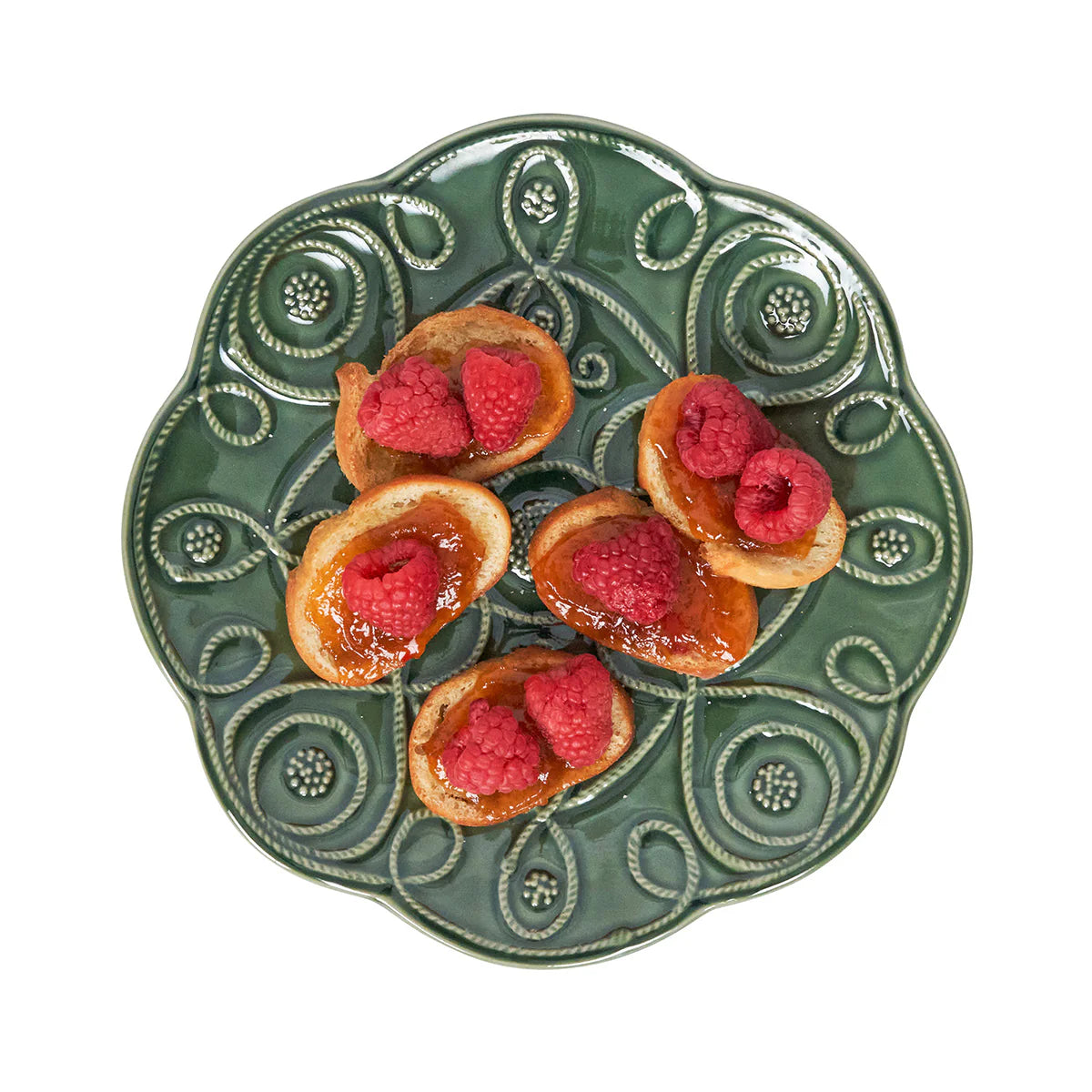 Juliska Jardins Du Monde Dessert/Salad Plate Assorted Set of 4 - Basil