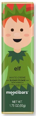 Moodibars® ELF 1.75oz - Sugar Cookie w/ Sprinkles White Choc - Marcel’s Culinary Experience