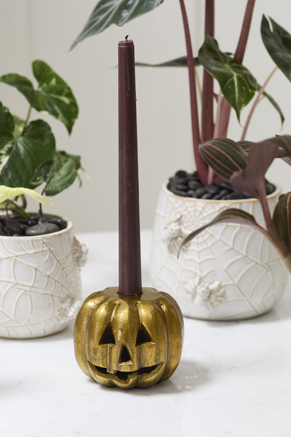 Carved Pumpkin Candleholder