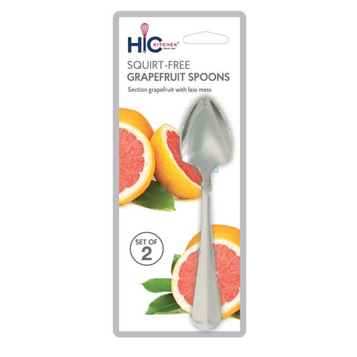 HIC Kitchen Serrated Edge Grapefruit Spoon Set Of 2