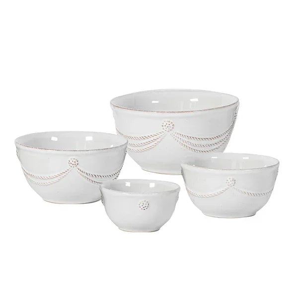 Juliska Berry & Thread Nesting Prep Bowls Set/4 - Whitewash - Marcel’s Culinary Experience