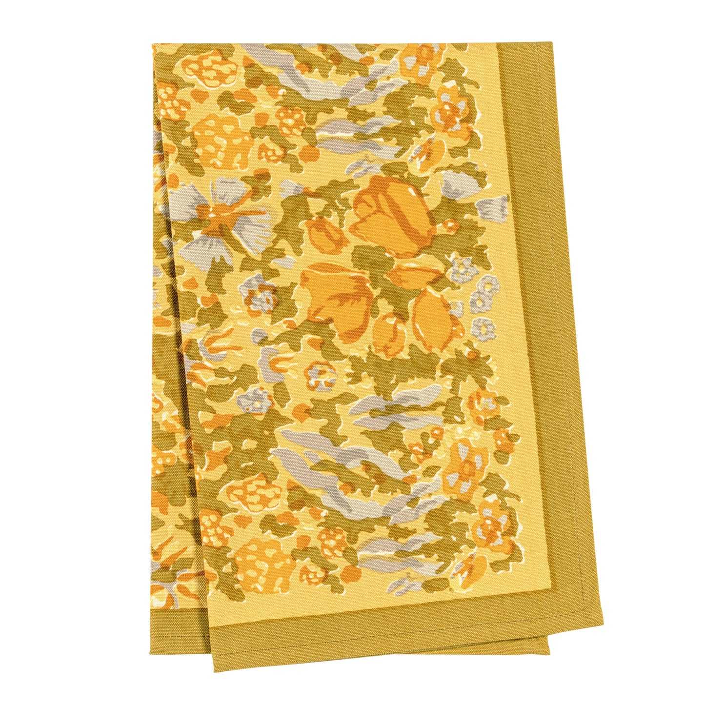 Couleur Nature Jardin Mustard & Grey | Tea Towel - Marcel’s Culinary Experience