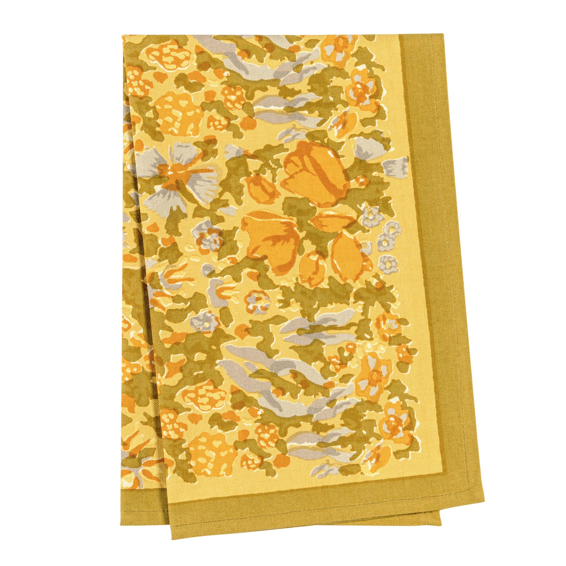 Couleur Nature Jardin Mustard & Grey | Tea Towel - Marcel’s Culinary Experience