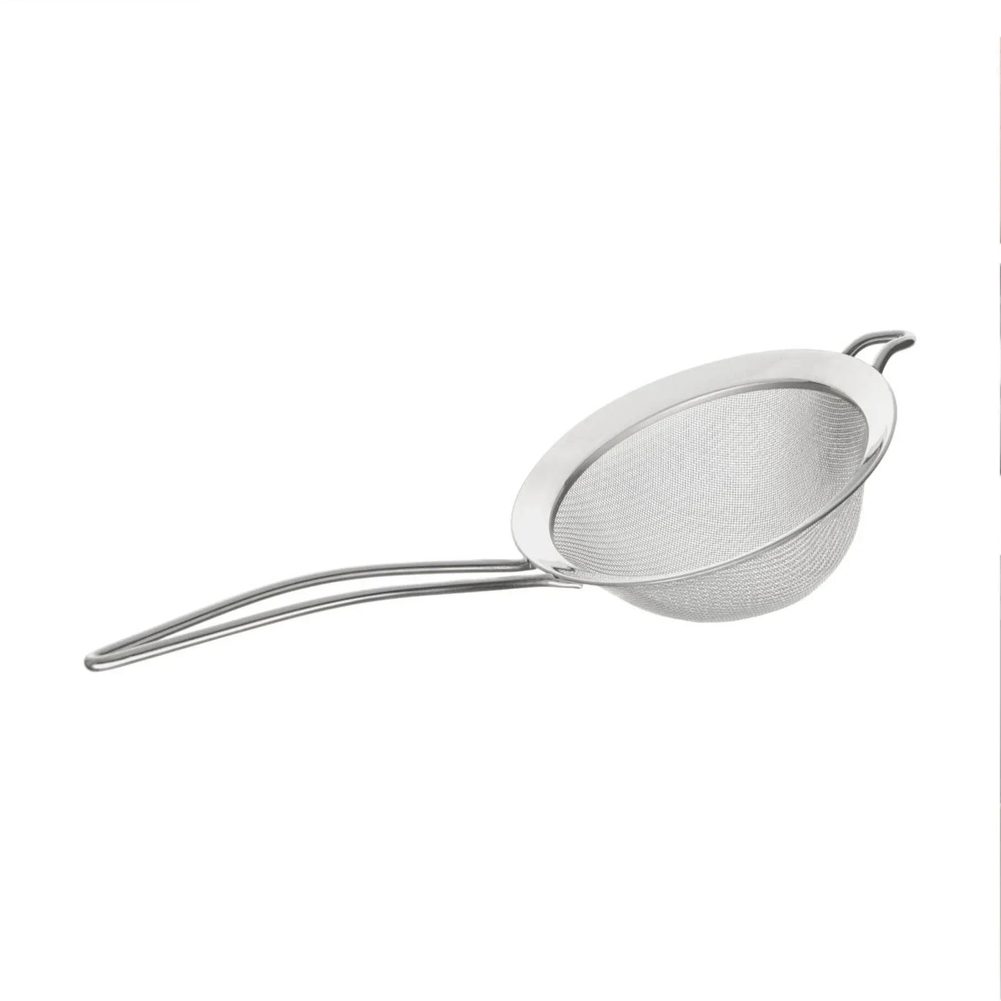 Stainless steel kitchen fine mesh strainer with long handle and support hook