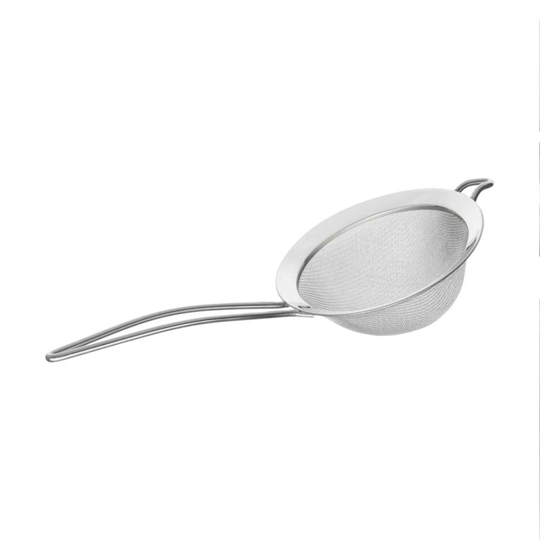 Stainless steel kitchen fine mesh strainer with long handle and support hook