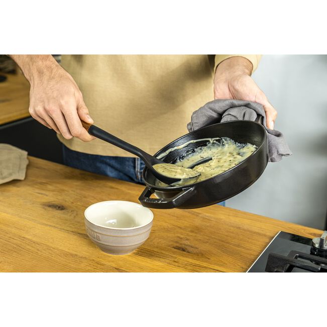 STAUB Silicone Serving Spoon with Acacia Wood Handle