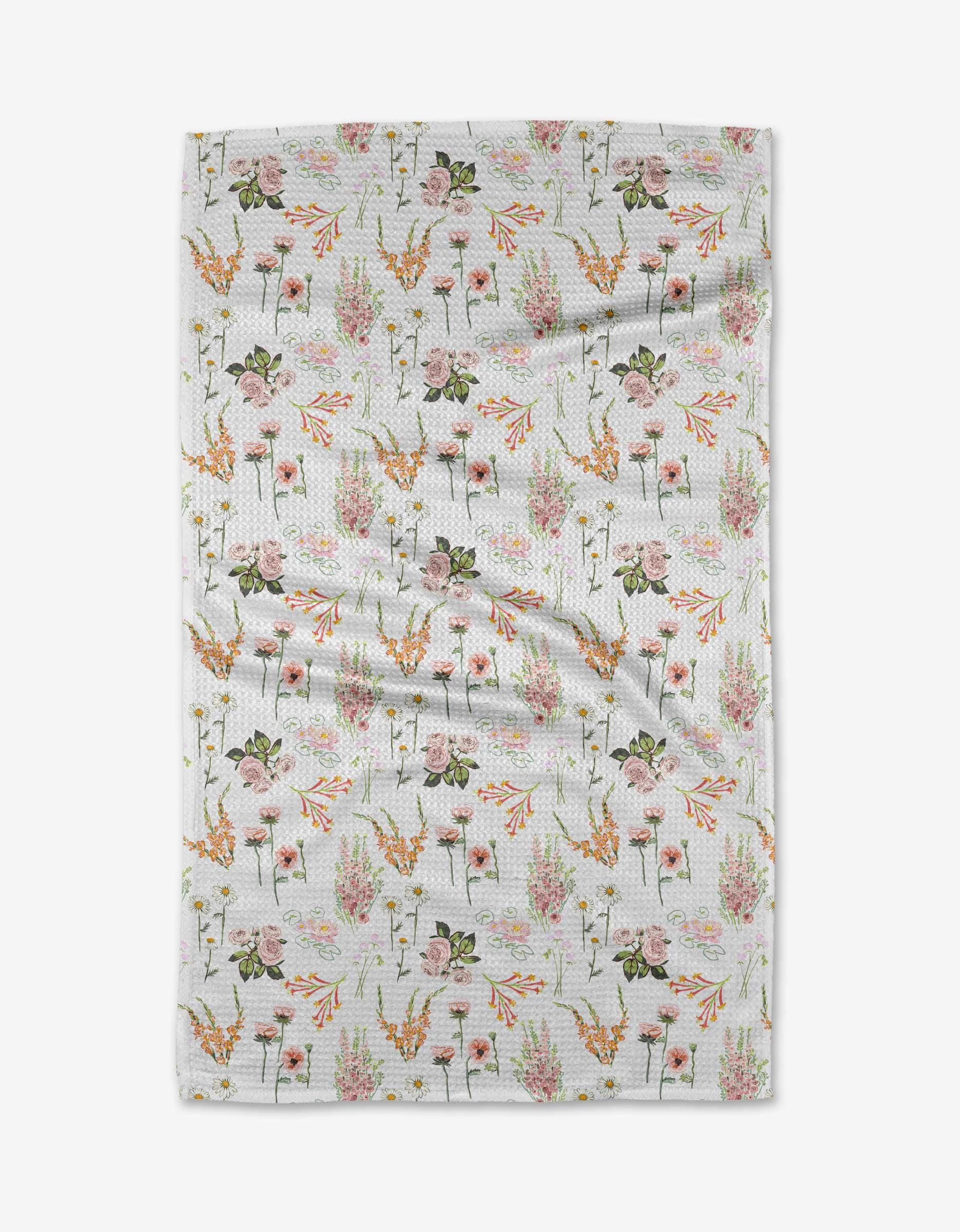 Geometry Delicate Floral Tea Towel - Marcel’s Culinary Experience