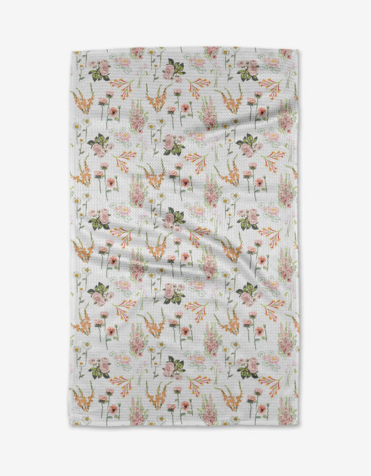 Geometry Delicate Floral Tea Towel - Marcel’s Culinary Experience