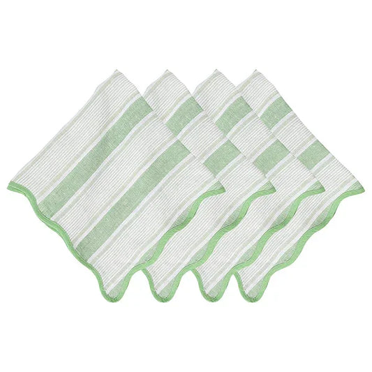 Juliska Cabana Stripe Napkin Set/4 - Seagrass - Marcel’s Culinary Experience