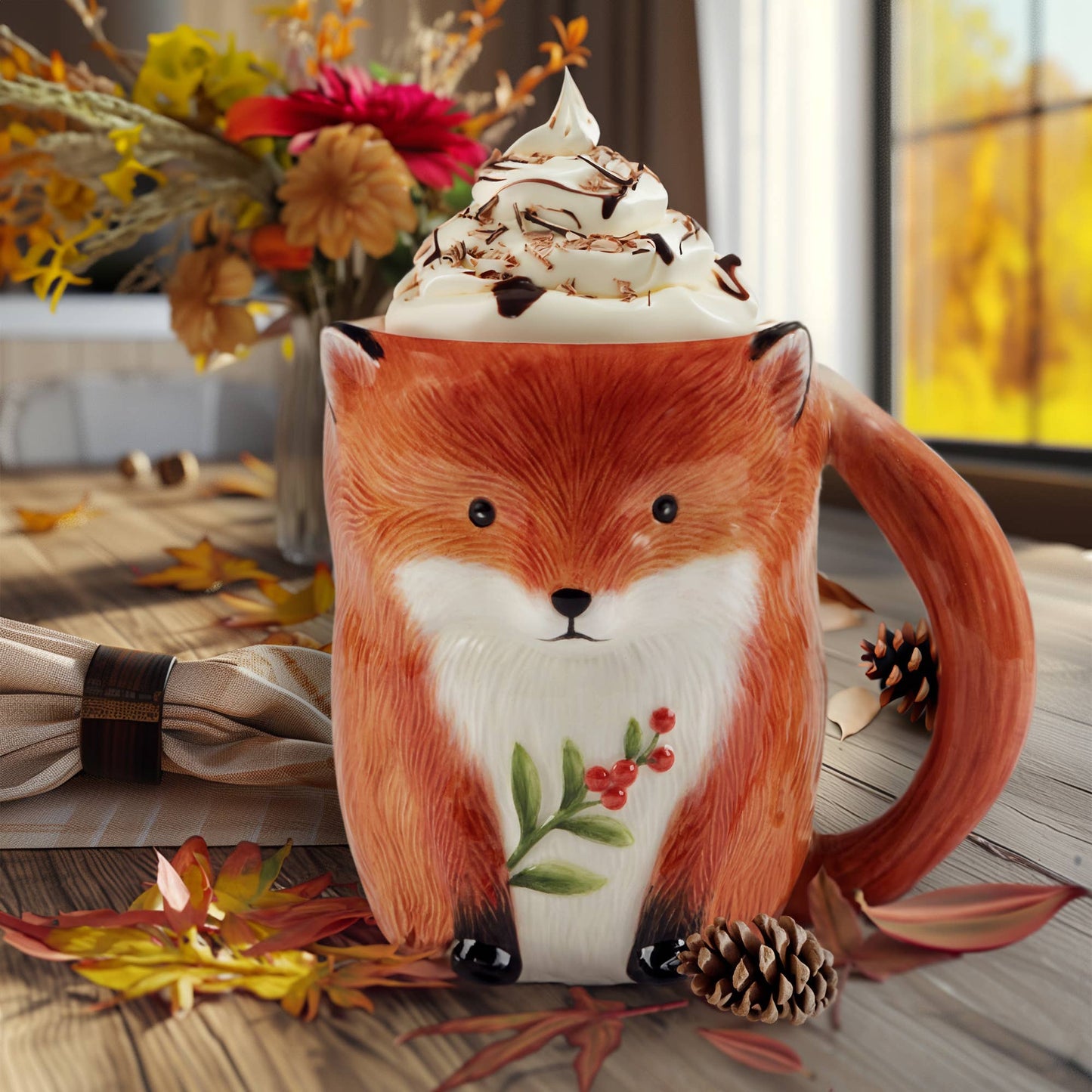 Woodland Critters Fall 3-D Mug 16 oz. Assorted
