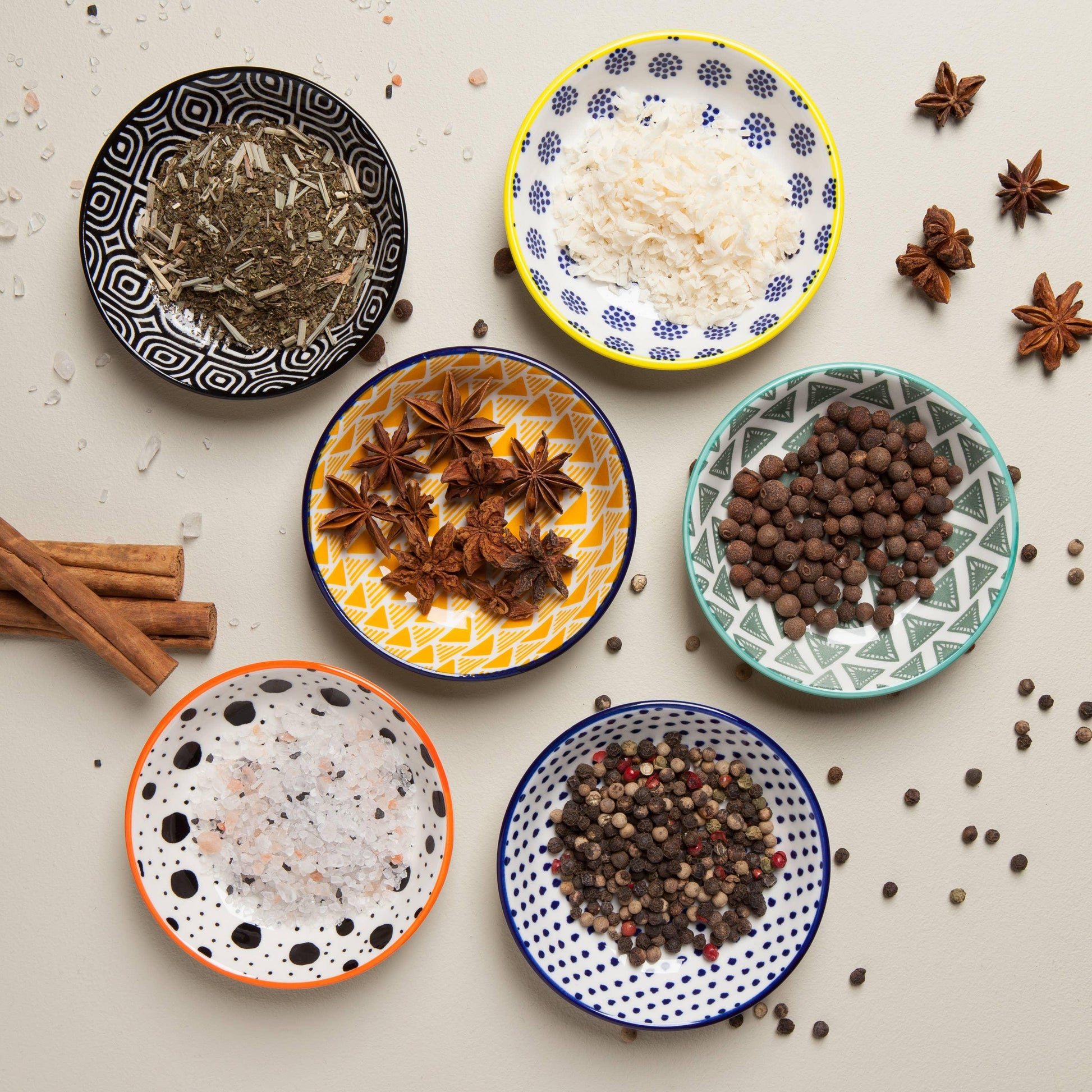 Bits & Dots Multi-Color Pinch Bowls Set of 6 - Marcel’s Culinary Experience