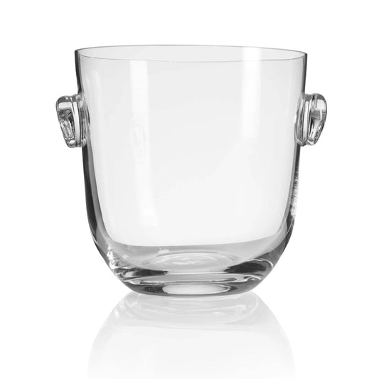 Braga Crystal Ice Bucket with Lid - Handmade Unleaded Crystal