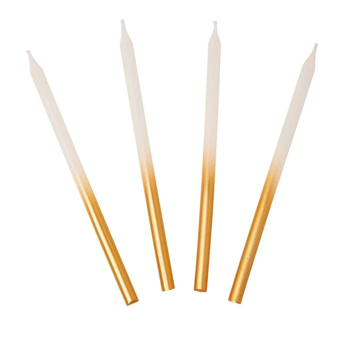 White & Gold Birthday Candles | 16 Pack | Cake Candle | - Marcel’s Culinary Experience