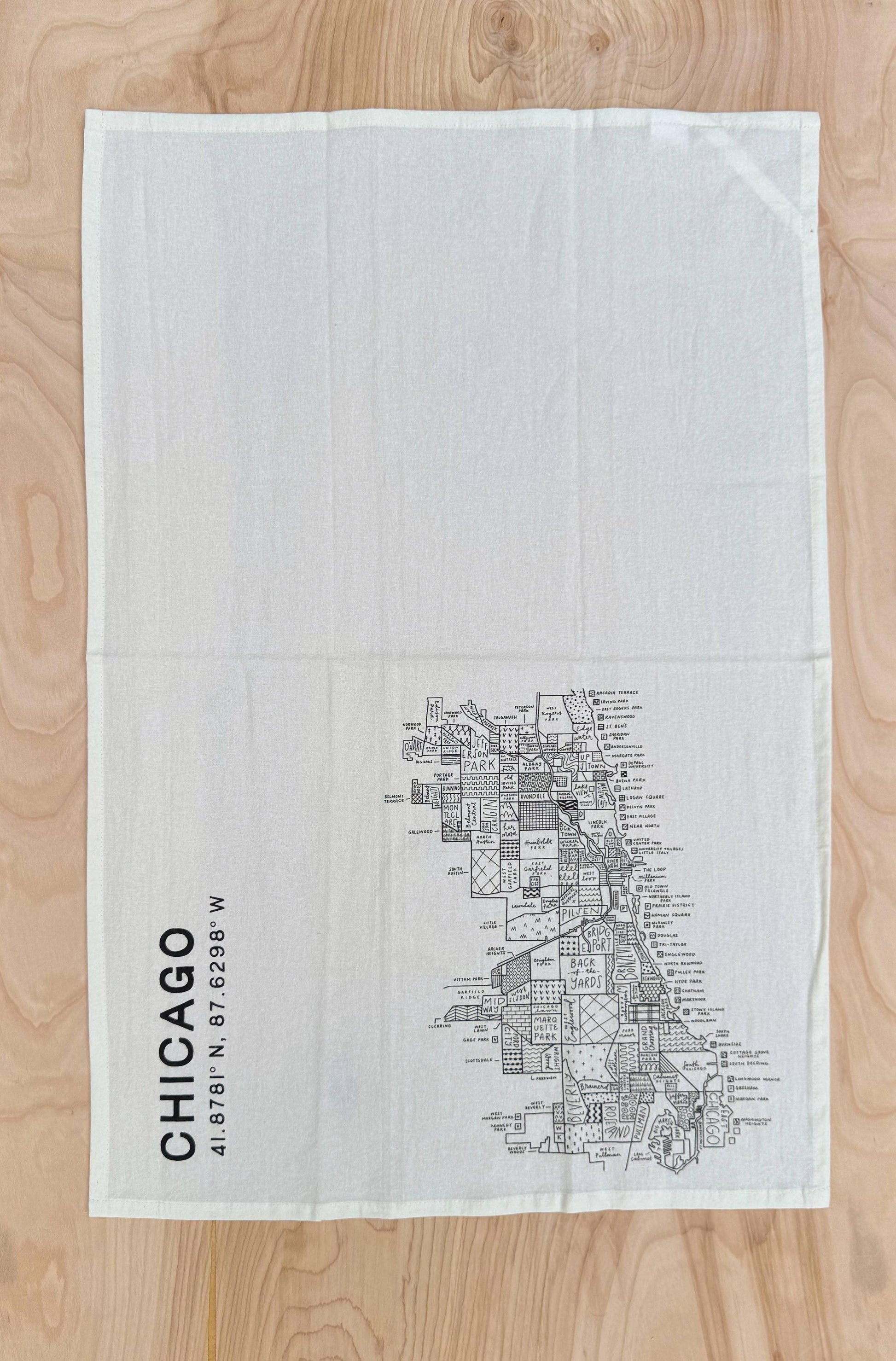 Chicago Map Tea Towel - Marcel’s Culinary Experience