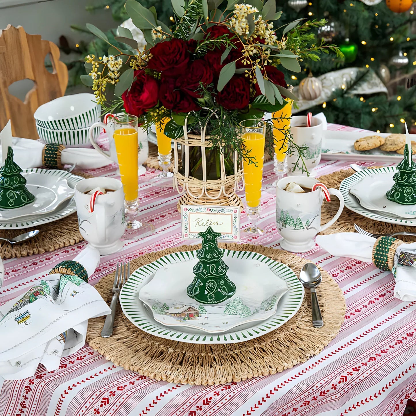 Juliska Berry & Thread Tree Placecard Holder Set/4 - Basil