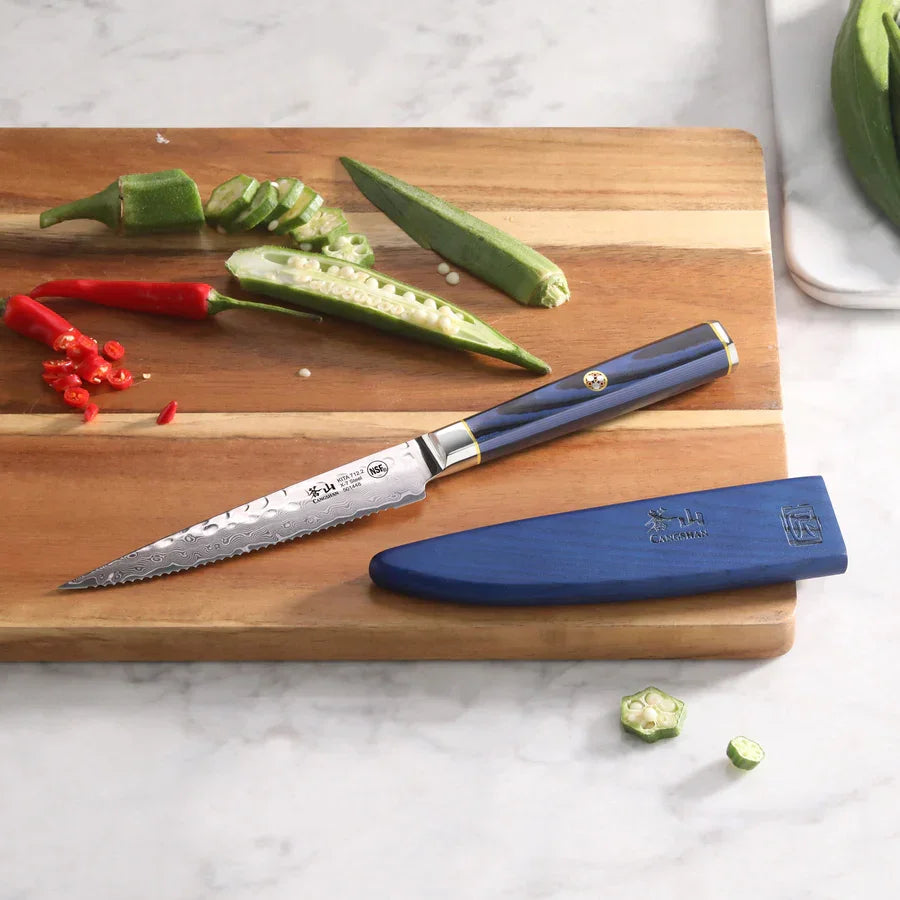 Cangshan KITA Series 5-Inch Serrated Utility Knife with Sheath - Marcel’s Culinary Experience