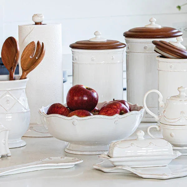 Juliska Berry & Thread 11" Footed Fruit Bowl - Whitewash - Marcel’s Culinary Experience