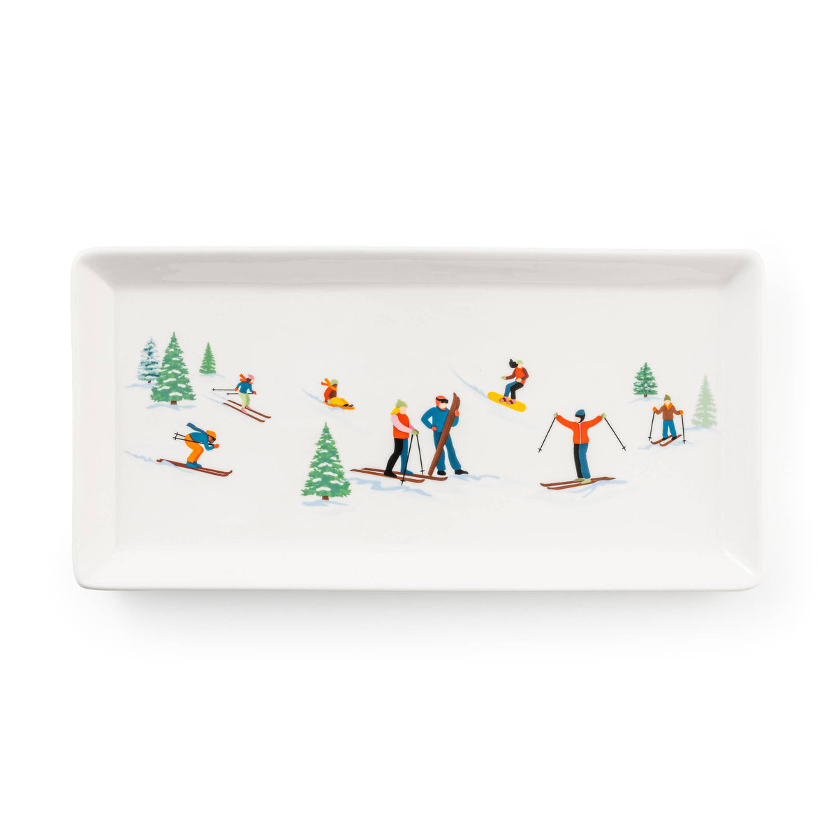 Ski Slope Ceramic Serving Tray