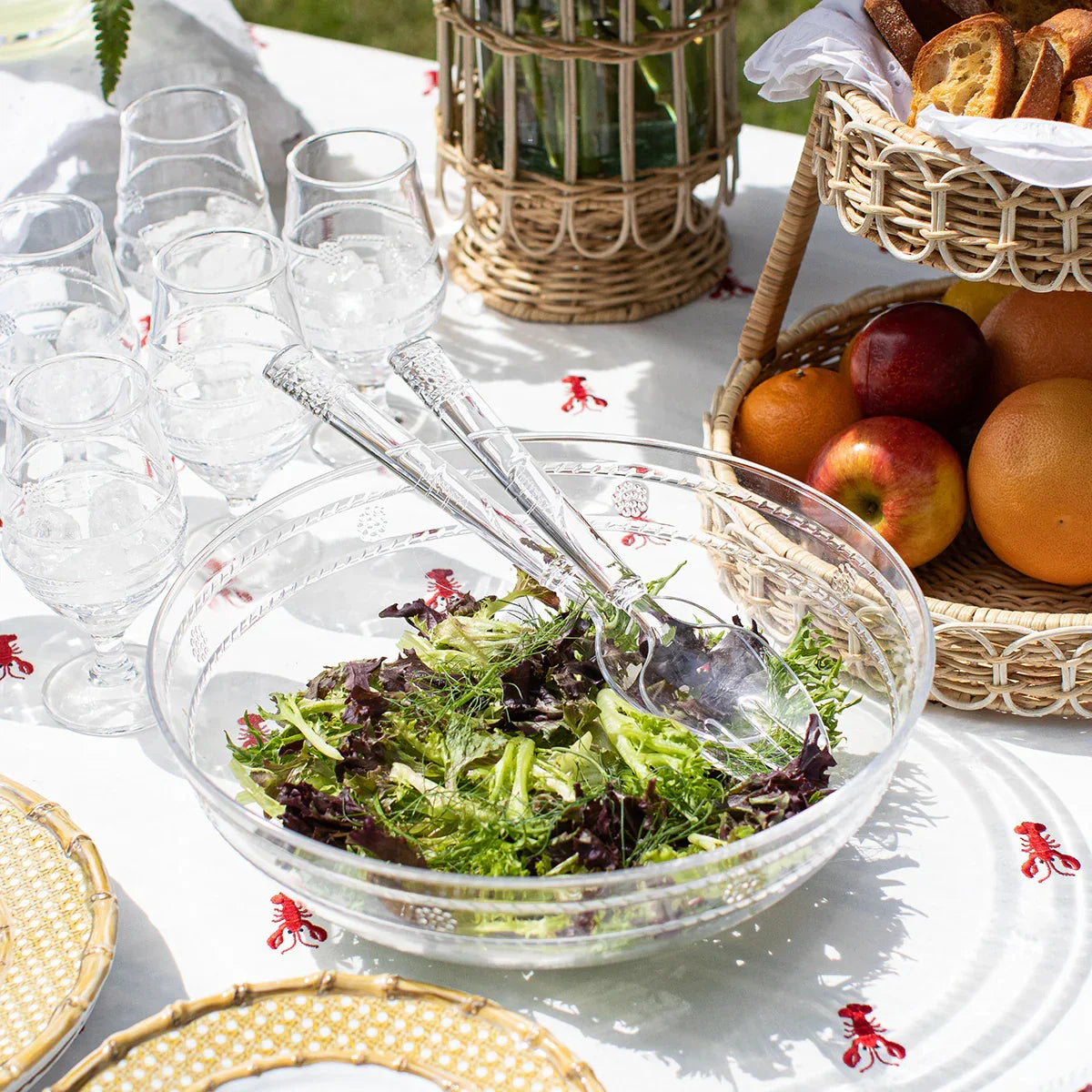 Juliska Isabella Acrylic Salad Servers Set 2pc