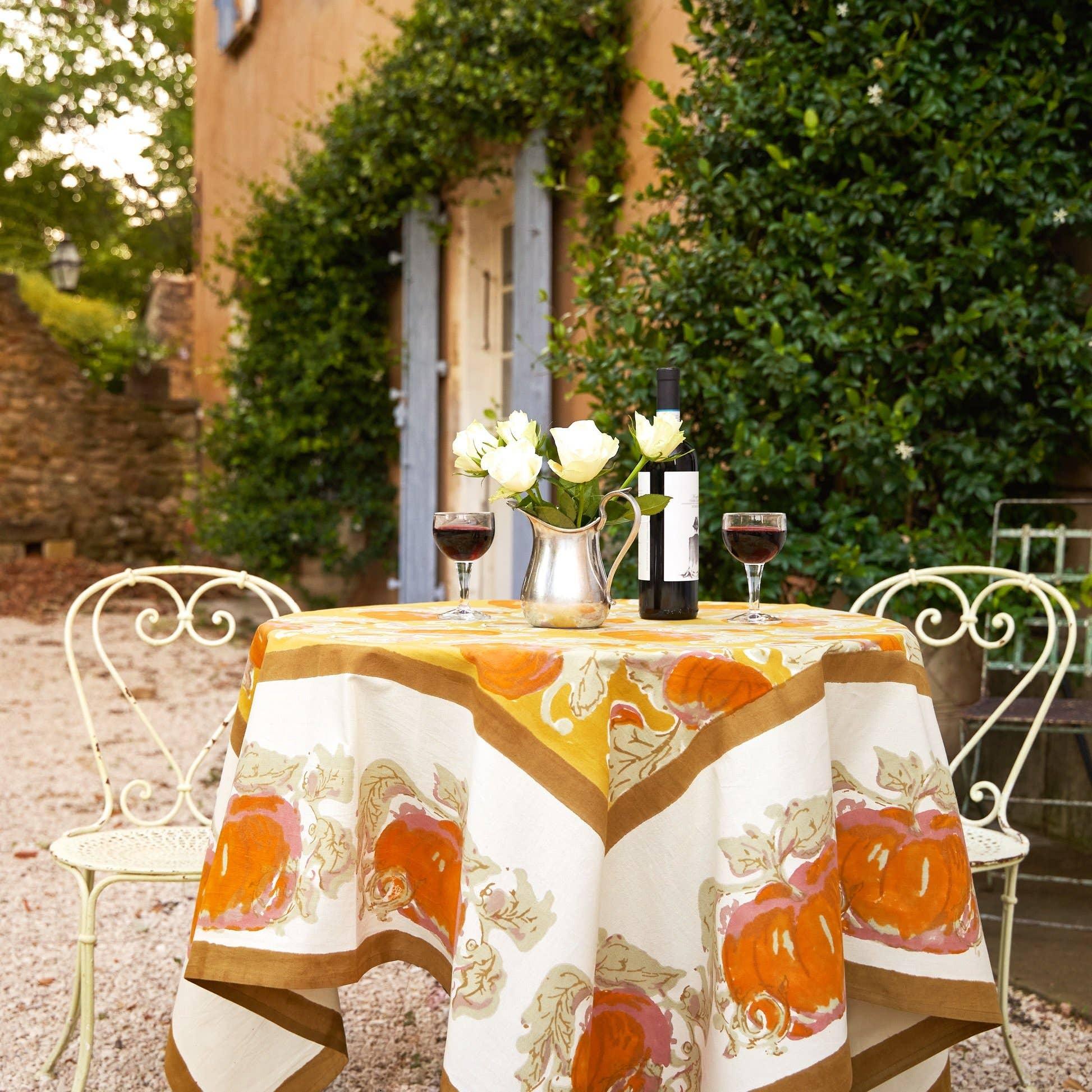 Pumpkin Orange & Mustard Tablecloths - Marcel’s Culinary Experience