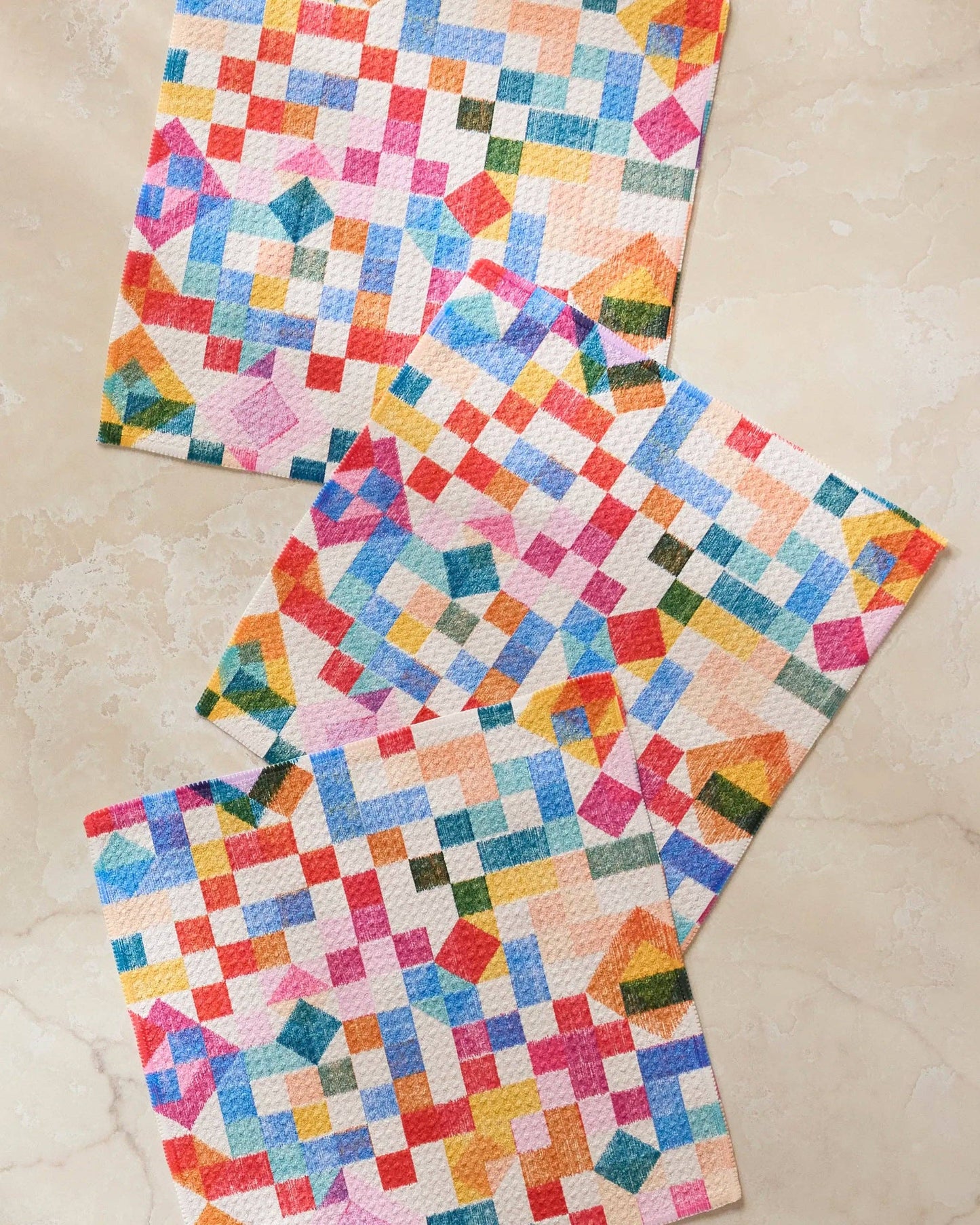 Patchwork Geo Dishcloth Set